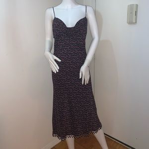 BETSY JOHNSON SILK SLIP DRESS